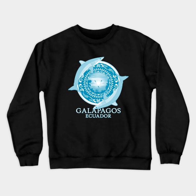 Mako Sharks Ecuador Galápagos Crewneck Sweatshirt by NicGrayTees